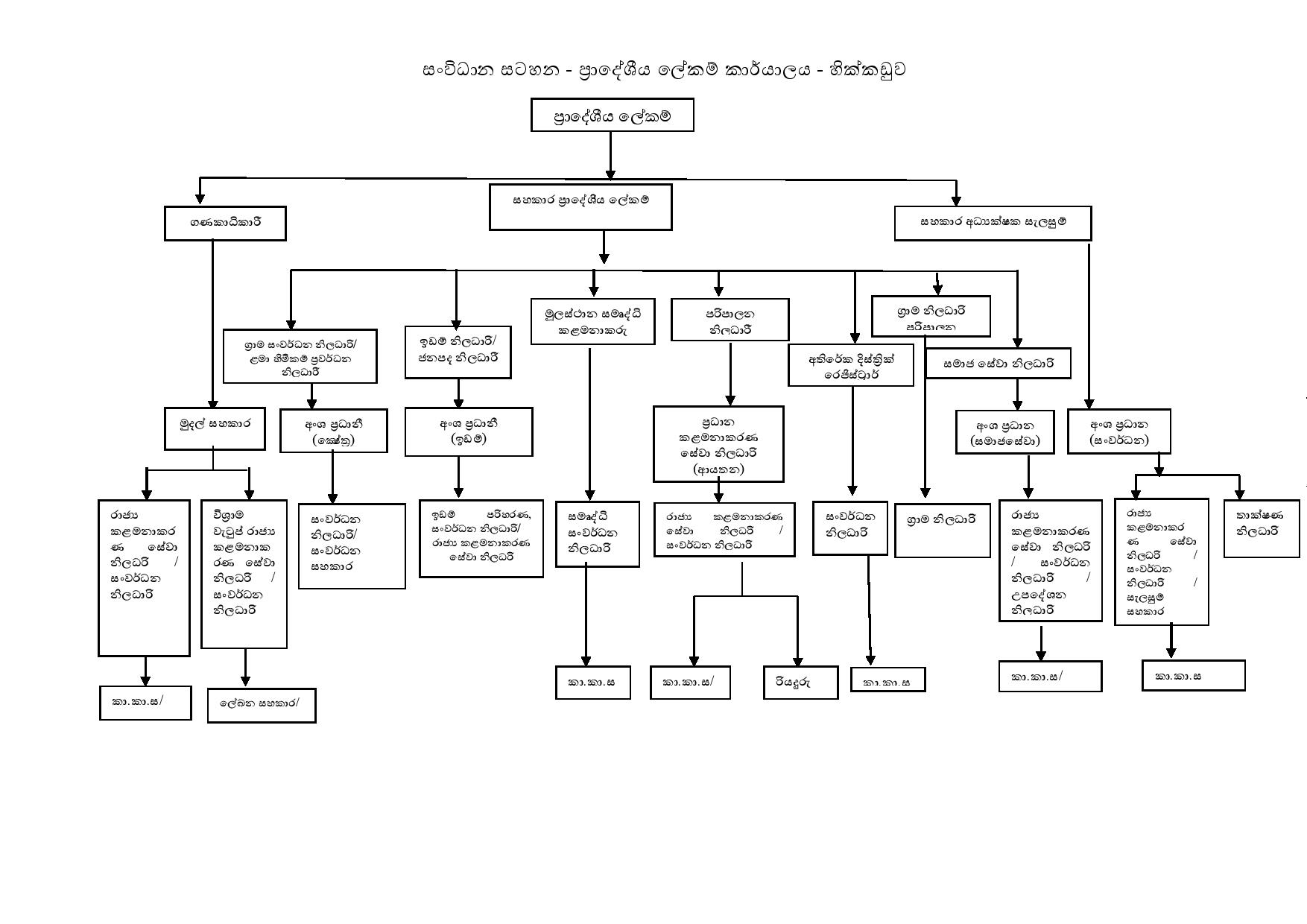 ORGANIZATION CHARt sinhala